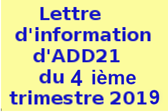 .Lettre.d'information ......d'ADD21......  .du.3 ieme.trimestre.  ......2019..........